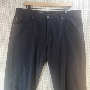 AG Adriano Goldschmied Jeans Mens 36x32 Black The Graduate Tailored Leg‎ Denim